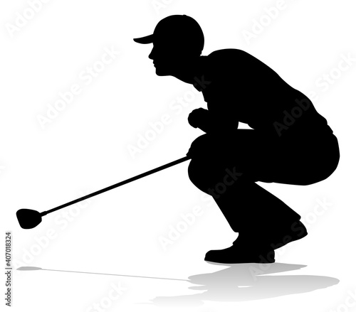 A golfer sports person playing golf