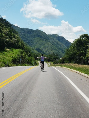 Biking during COIVID-19 times. No cars, no people, just against the mountain and yourself.  © Catalina