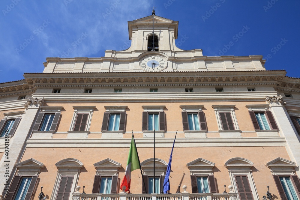 Montecitorio in Rome, Italy