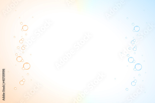 泡の背景　Underwater fizzing air bubbles