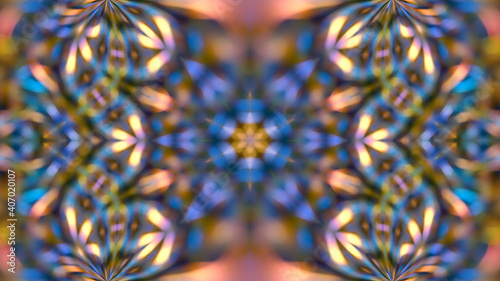Abstract multicolored texture kaleidoscope background