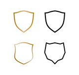 set of shield icon vector illustration for design elements, symbol for war and defense