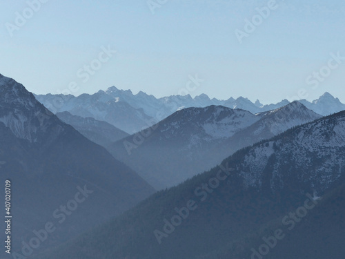 Mountain tour Sonnenberggrat and Sonnenspitze mountain, Bavaria, Germany photo