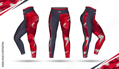 Leggings pants training fashion illustration vector with mold