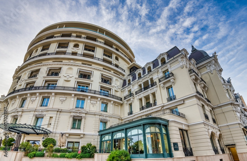 Canvas Print The facade of Hotel de Paris in Monte Carlo