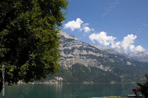 Walensee lake in Murg  Switzerland