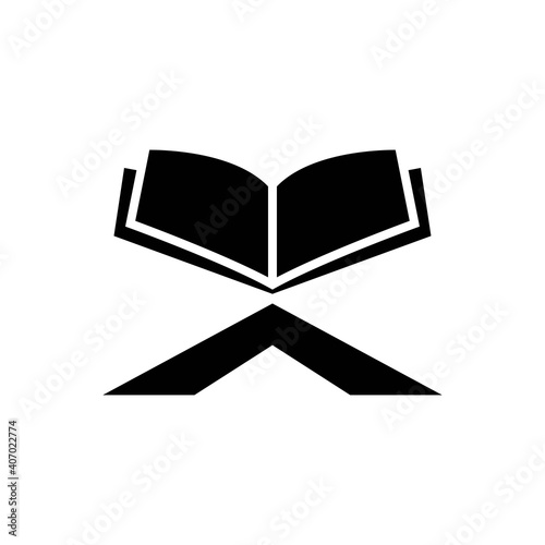 Quran icon glyph style vector for your design