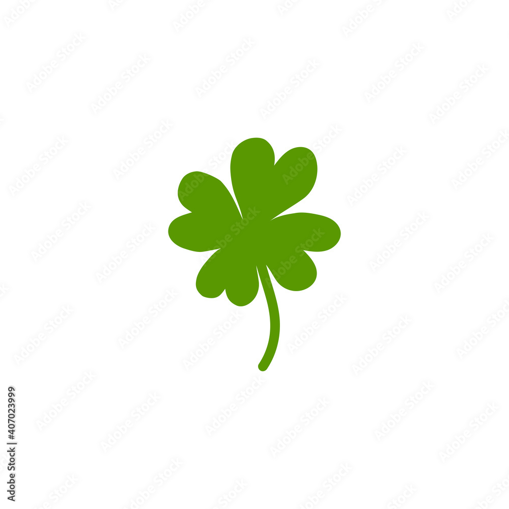 Shabby hand drawn shamrock icon isolated on white. Irish clover leaf. Shabby hand drawn shamrock icon isolated on white. Irish clover leaf.