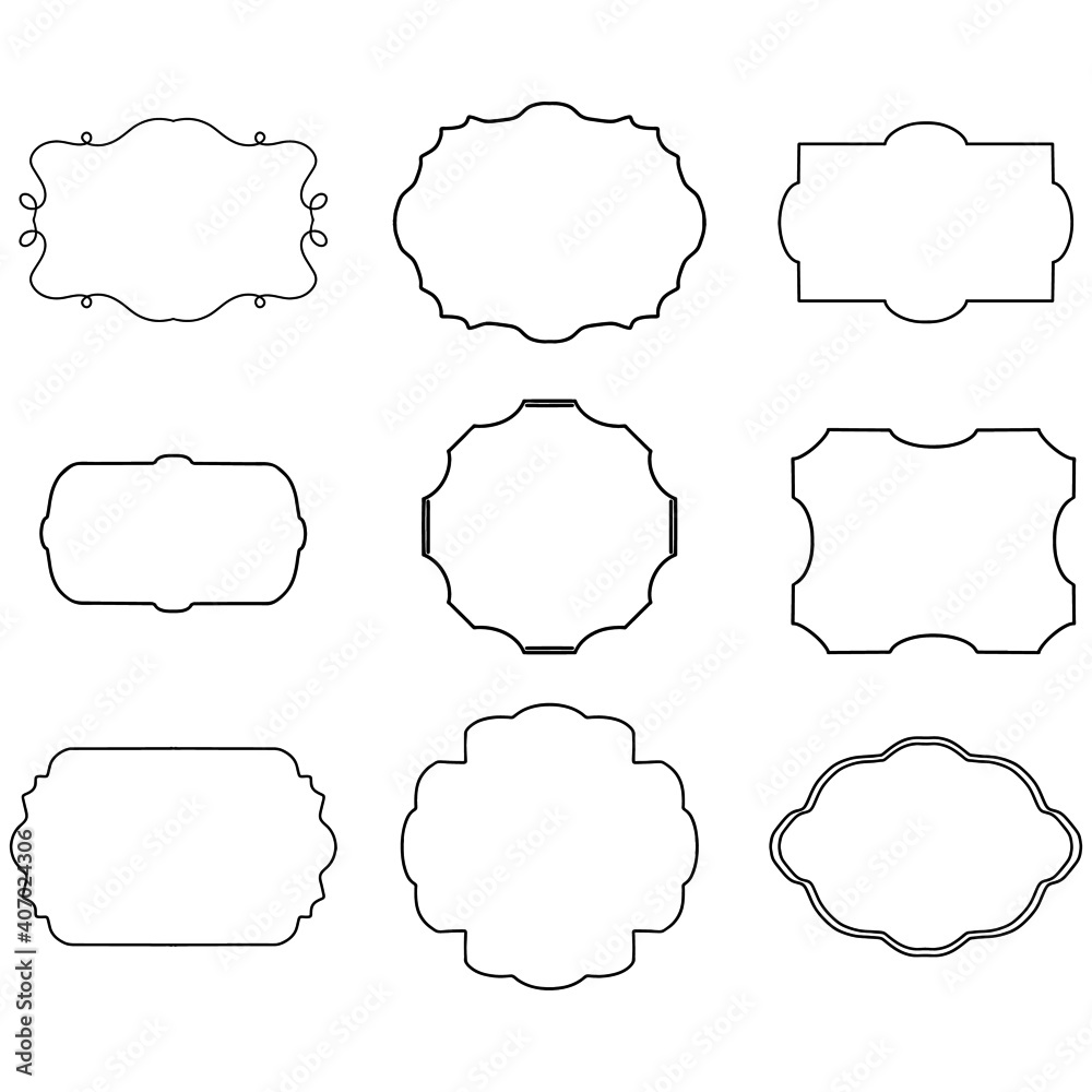 Isolated vector Frames. Victorian Ornament Bundle. Vector Frames ...