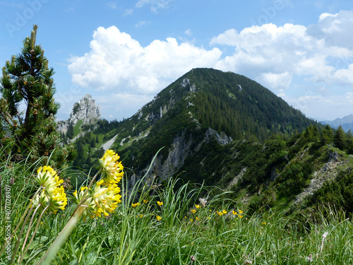 Hiking tour to Risserkogel mountain, Mangfall, Bavaria, Germany photo