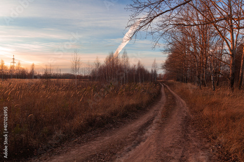 Bautiful landskape nature in winter