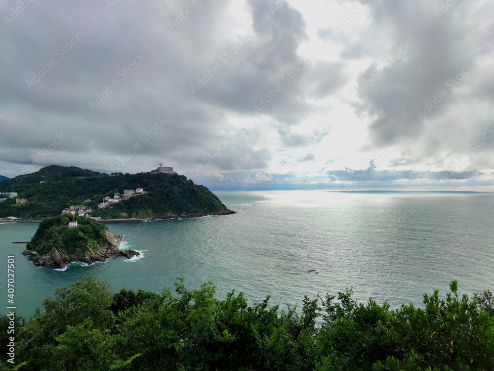 Views of the cliffs in San sebastian