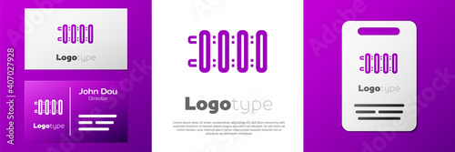 Logotype Heating radiator icon isolated on white background. Logo design template element. Vector.