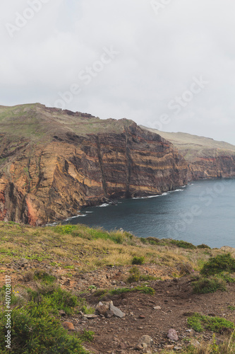 Cliffs in ocean in Madeira