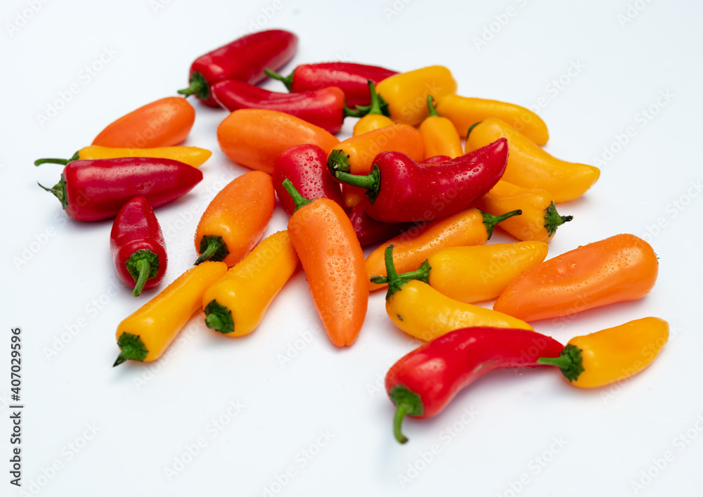 red and yellow peppers