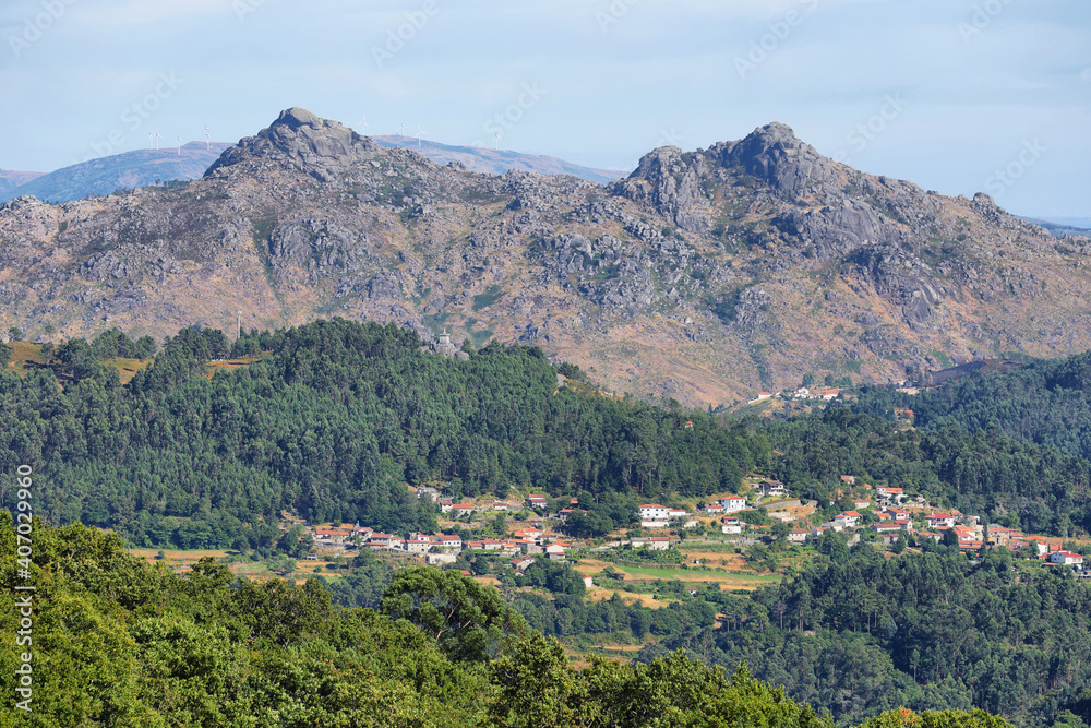 Landscape of Peneda-Geres national park in Northern Portugal