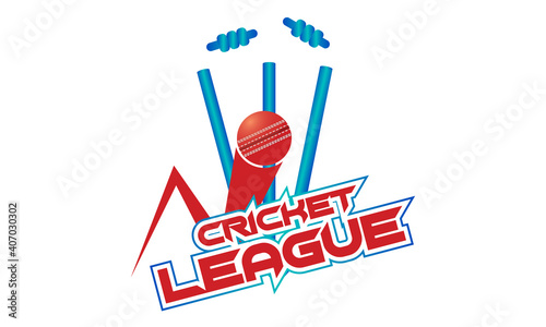 Creative cricket league logo vector template