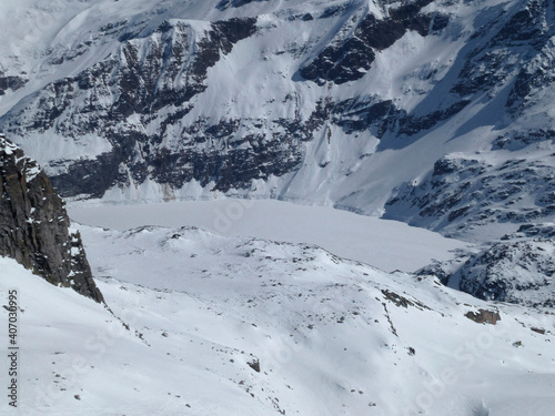 Stubacher Sonnblick mountain, alpine ski tour, Tyrol, Austria photo