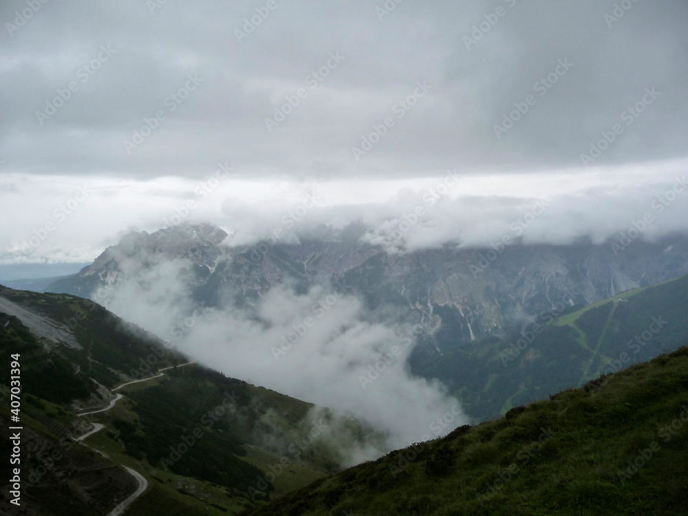 Stubai high-altitude hiking trail in Tyrol, Austria