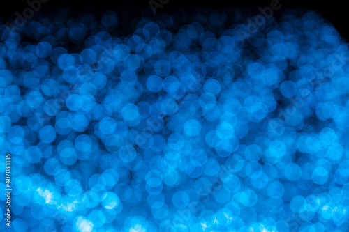 Blue bokeh (blur) abstract Christmas background