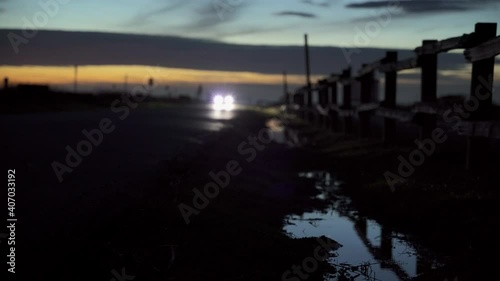 Wallpaper Mural People going back home after a beautiful sunset and the night approaches. Torontodigital.ca