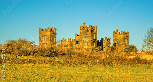 A view towards Riber castle above Matlock, Derbyshire, UK photo