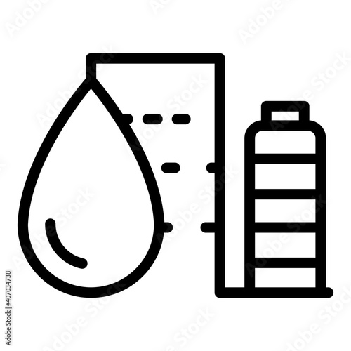 Water hydro power icon. Outline water hydro power vector icon for web design isolated on white background