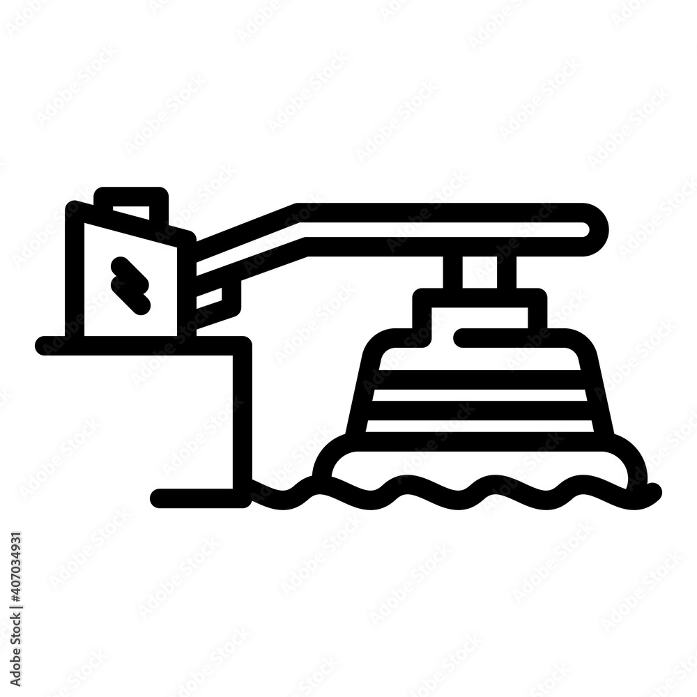 Hydro power dam icon. Outline hydro power dam vector icon for web design isolated on white background Hydro power dam icon. Outline hydro power dam vector icon for web design isolated on white background