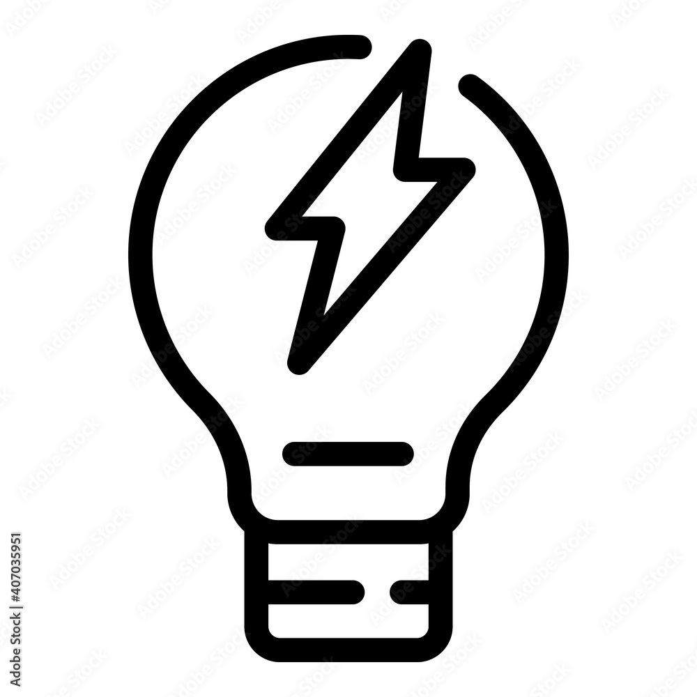 Energy bulb icon. Outline energy bulb vector icon for web design isolated on white background Energy bulb icon. Outline energy bulb vector icon for web design isolated on white background