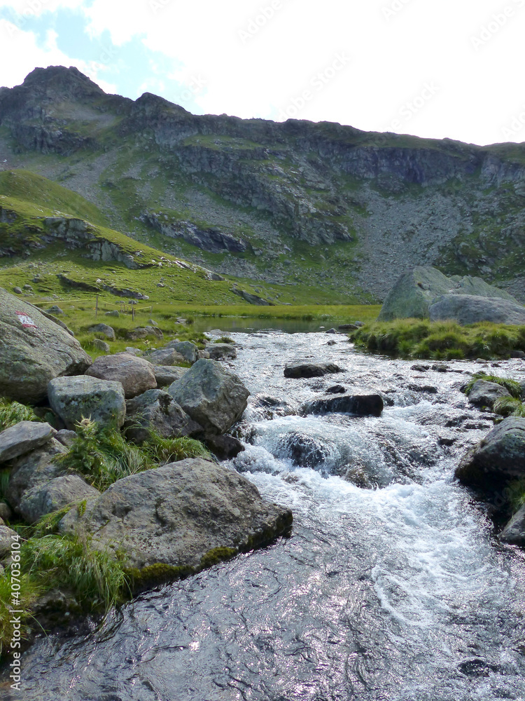Obraz premium Texelgruppe mountain hiking, South Tyrol, Italy