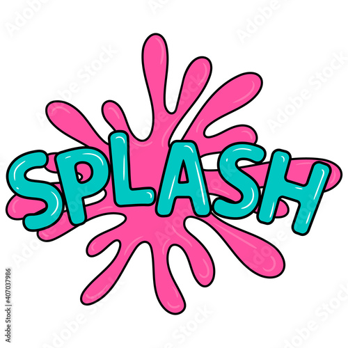 Splash! pop art comic book text, Comic Sound Effect splash!