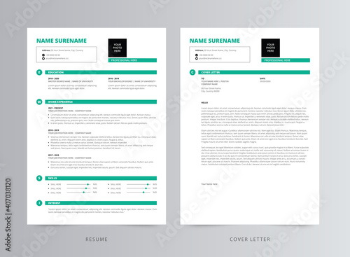 Professional Resume/CV and Cover Letter Template Design