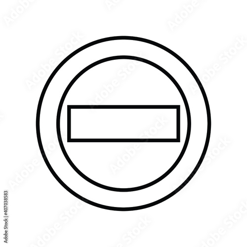 No entry road sign line icon Free Download No entry road sign line icon - GFXLoad