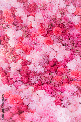 beautiful flowers on the wall