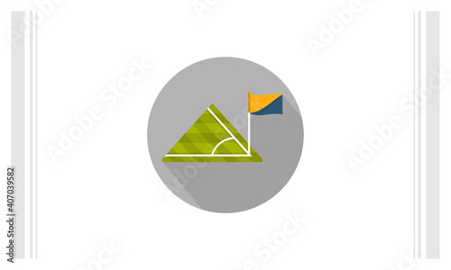 Free Download Soccer Field angle flat icon vector template, Soccer icon concepts, Creative design - GFXLoad