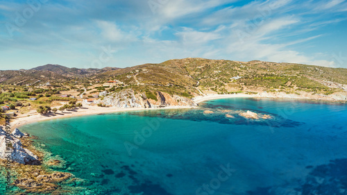 The beaches Stomio and Cheromylos in Evia island, Greece