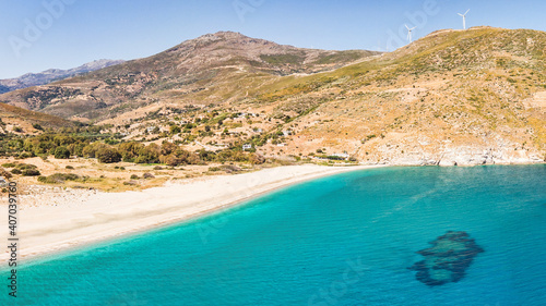 The shipwreck at the beach Potami in Evia, Greece