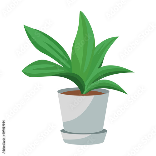 houseplant in ceramic pot nature icon