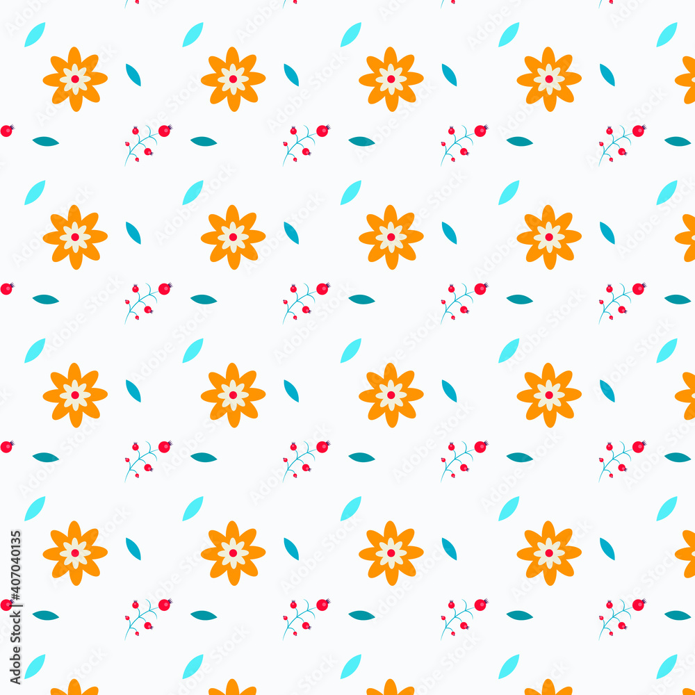 Hand drawn garden flover, blueprint line art. Vector seamless pattern, two color pattern tile, blue and turquoise. Hand drawn garden flover, blueprint line art. Vector seamless pattern, two color pattern tile, blue and turquoise.