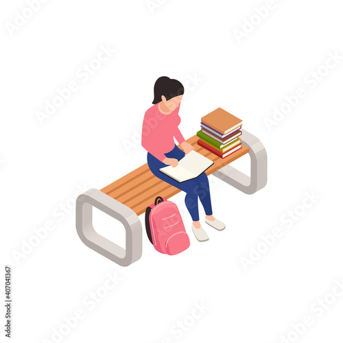 Isometric Student Icon
