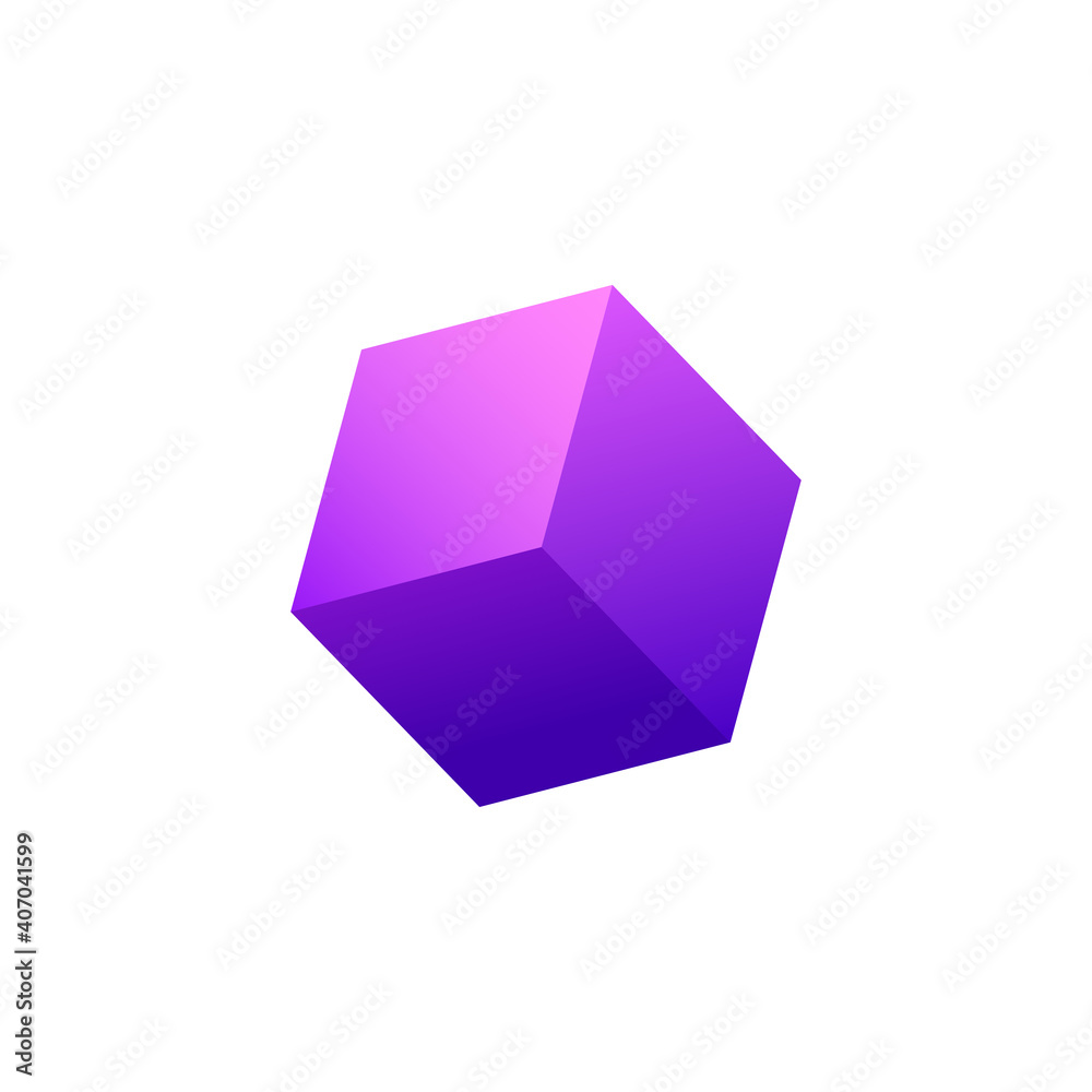 Cube Abstract Icon Cube Abstract Icon