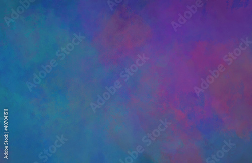 Pastel blue, green, violet, magenta color grunge abstract charcoal brush background