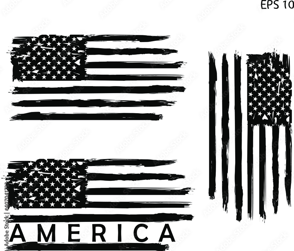 US Flag. American Flag brush stroke ESP 10 US Flag. American Flag brush stroke ESP 10