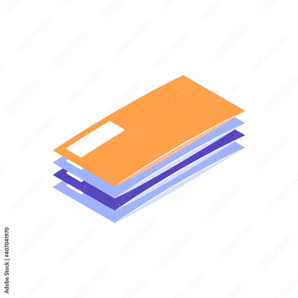 Letters Isometric Icon Letters Isometric Icon