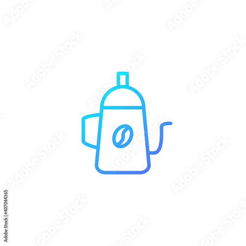 Coffee pot icon. Icon for cafe and restaurant in blue gradient style.