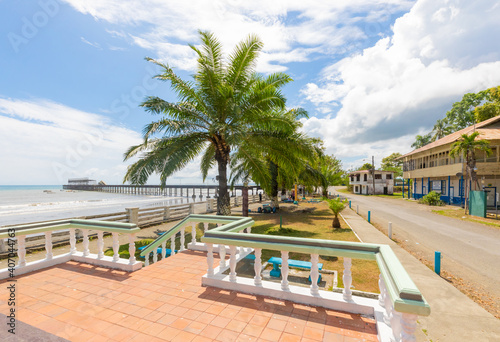 Panama Armuelles port panoramic view