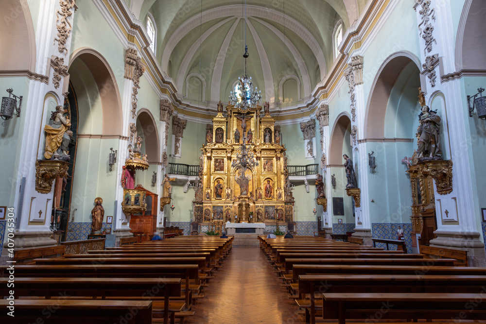 ZARAGOZA, SPAIN - MARCH 3, 2018: The church Iglesia de San Gil Abad.