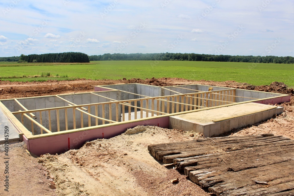 Basement Foundation ready for a house Basement Foundation ready for a house