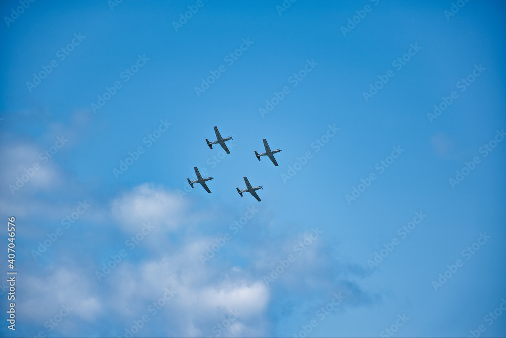 The Bray Air Show in Bray, Dublin. This is also called Bray Air Display and it happens once every year. The Bray Air Show in Bray, Dublin. This is also called Bray Air Display and it happens once every year.