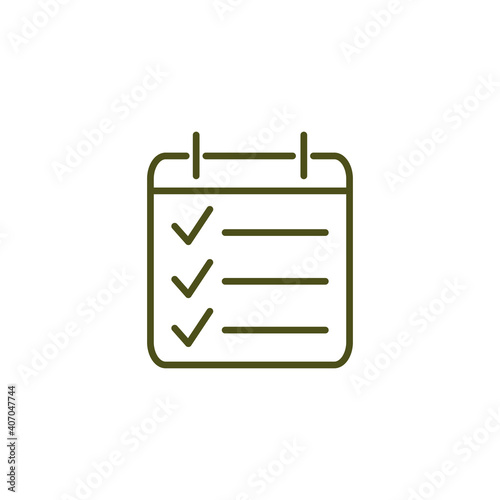 Planner Simple Icon © Macrovector